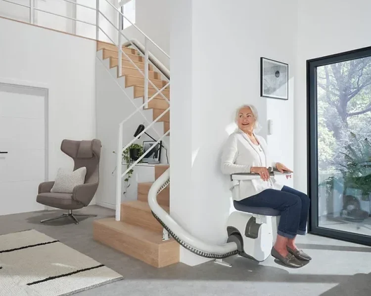 Woman on Stair Lift