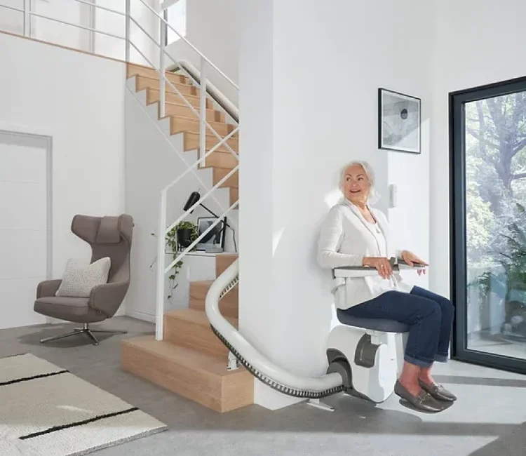 Woman on Stair Lift